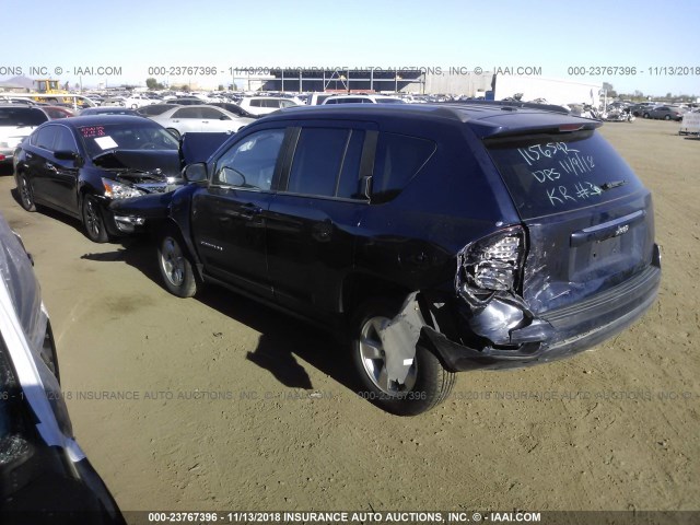 1C4NJCBA1FD120112 - 2015 JEEP COMPASS SPORT BLUE photo 3