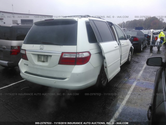 5FNRL38856B088869 - 2006 HONDA ODYSSEY TOURING WHITE photo 4