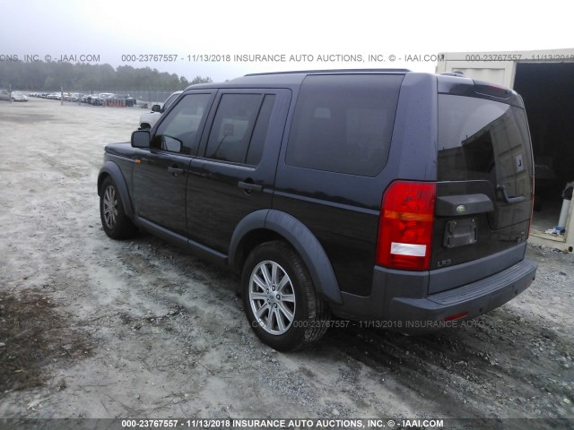 SALAE25457A427782 - 2007 LAND ROVER LR3 BLACK photo 3