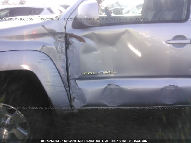 3TMJU62N48M058562 - 2008 TOYOTA TACOMA DOUBLE CAB PRERUNNER SILVER photo 6
