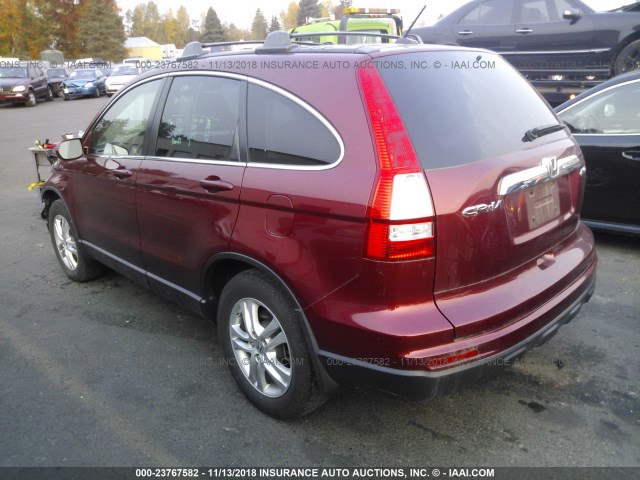 JHLRE4H78BC018106 - 2011 HONDA CR-V EXL RED photo 3