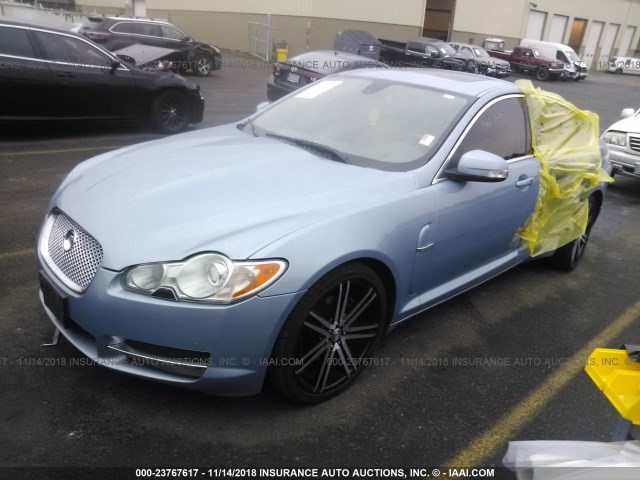 SAJWA06B09HR25619 - 2009 JAGUAR XF PREMIUM LUXURY Light Blue photo 2