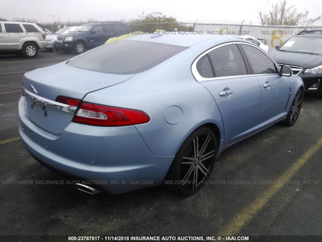 SAJWA06B09HR25619 - 2009 JAGUAR XF PREMIUM LUXURY Light Blue photo 4