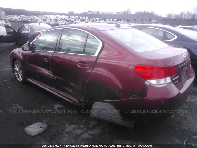 4S3BMBL67E3035441 - 2014 SUBARU LEGACY 2.5I LIMITED RED photo 6