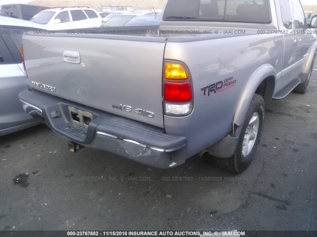 5TBBT48171S167368 - 2001 TOYOTA TUNDRA ACCESS CAB LIMITED SILVER photo 6