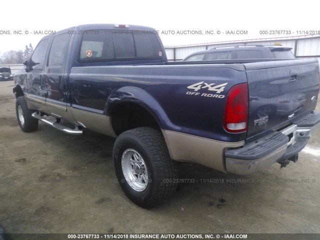 1FTSW31S31ED53748 - 2001 FORD F350 SRW SUPER DUTY BLUE photo 3