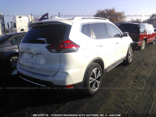 JN8AT2MV2HW252228 - 2017 NISSAN ROGUE S/SL/SV WHITE photo 4