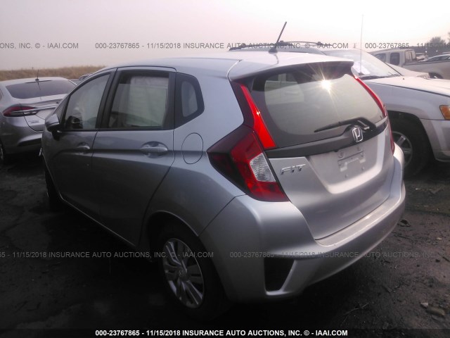 JHMGK5H59GX025825 - 2016 HONDA FIT LX SILVER photo 3