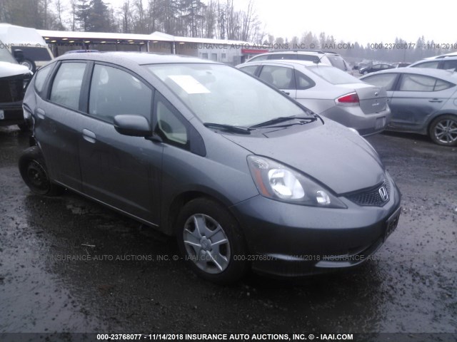 JHMGE8H3XDC074591 - 2013 HONDA FIT GRAY photo 1