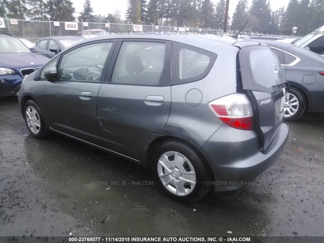 JHMGE8H3XDC074591 - 2013 HONDA FIT GRAY photo 3