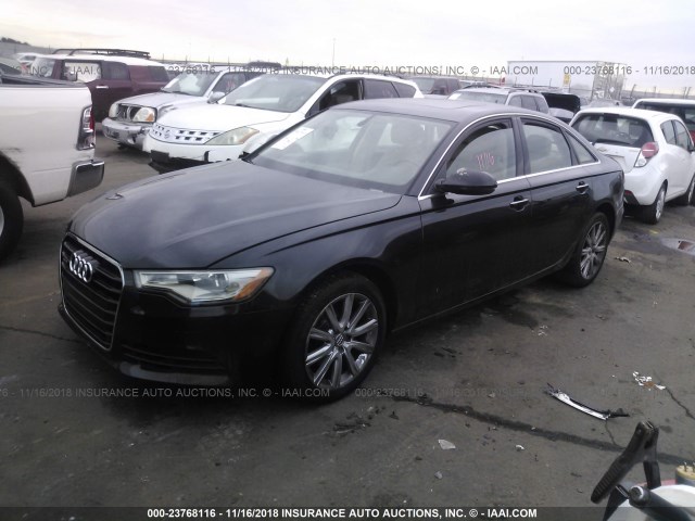 WAUGFAFC2DN082775 - 2013 AUDI A6 PREMIUM PLUS BLACK photo 2