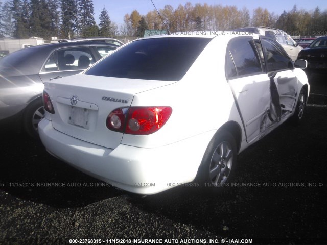 1NXBR32E95Z447141 - 2005 TOYOTA COROLLA CE/LE/S WHITE photo 4