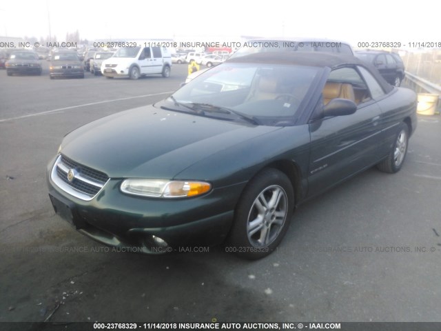 3C3EL55H7TT318427 - 1996 CHRYSLER SEBRING JXI GREEN photo 2