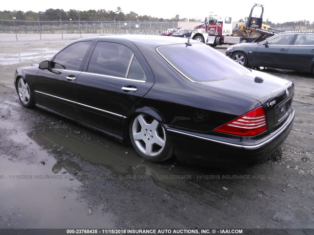 WDBNG70J35A449370 - 2005 MERCEDES-BENZ S 430 BLACK photo 3