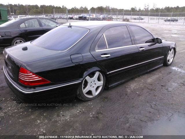 WDBNG70J35A449370 - 2005 MERCEDES-BENZ S 430 BLACK photo 4