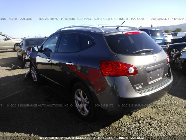 JN8AS5MV7AW122729 - 2010 NISSAN ROGUE S/SL/KROM GRAY photo 3