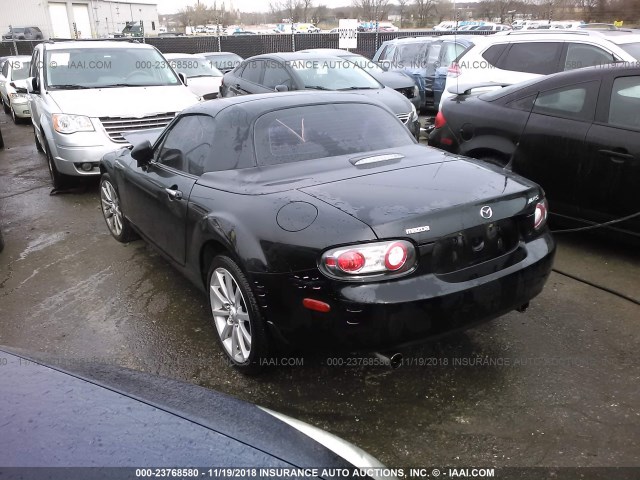 JM1NC26F480143307 - 2008 MAZDA MX-5 MIATA BLACK photo 3