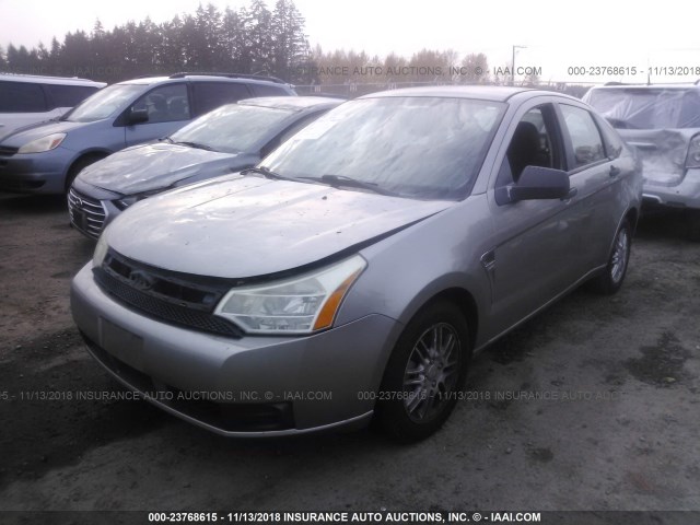 1FAHP35N38W247726 - 2008 FORD FOCUS SE/SEL/SES GRAY photo 2