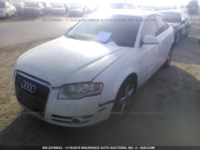 WAUDF68E36A001498 - 2006 AUDI A4 2.0T QUATTRO WHITE photo 2