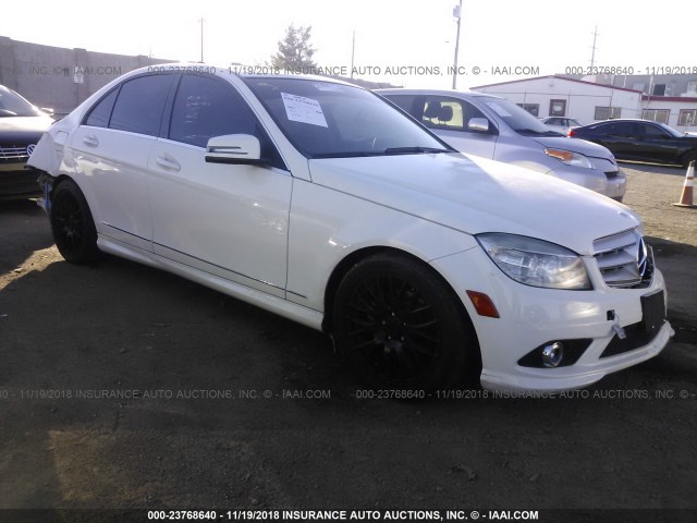 WDDGF5EB1AR090007 - 2010 MERCEDES-BENZ C 300 WHITE photo 1