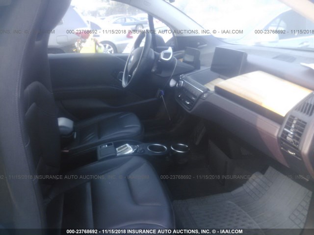 WBY1Z4C51FV278263 - 2015 BMW I3 REX BLACK photo 5
