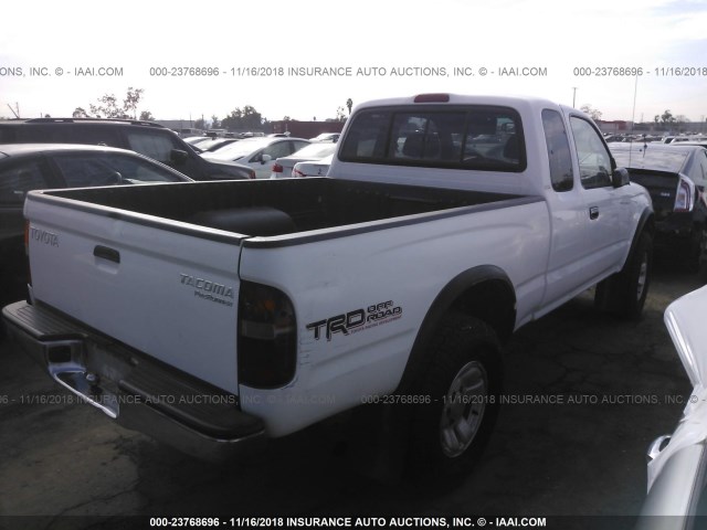 4TASM92N6XZ446665 - 1999 TOYOTA TACOMA XTRACAB PRERUNNER WHITE photo 4