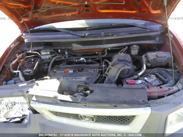 5J6YH18583L004375 - 2003 HONDA ELEMENT EX ORANGE photo 10