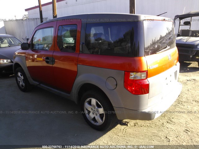 5J6YH18583L004375 - 2003 HONDA ELEMENT EX ORANGE photo 3