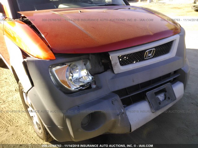 5J6YH18583L004375 - 2003 HONDA ELEMENT EX ORANGE photo 6