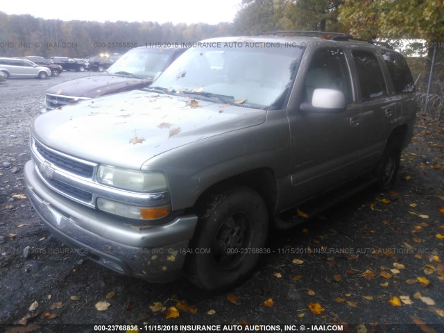 1GNEK13T11J140234 - 2001 CHEVROLET TAHOE K1500 GOLD photo 2