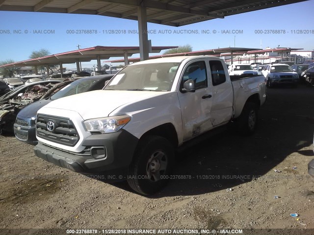 5TFSX5EN1HX052861 - 2017 TOYOTA TACOMA ACCESS CAB/SR/SR5 WHITE photo 2