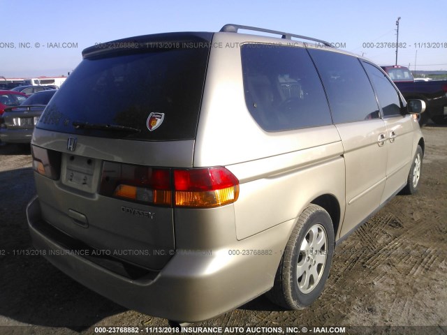 2HKRL18912H519782 - 2002 HONDA ODYSSEY EXL GOLD photo 4