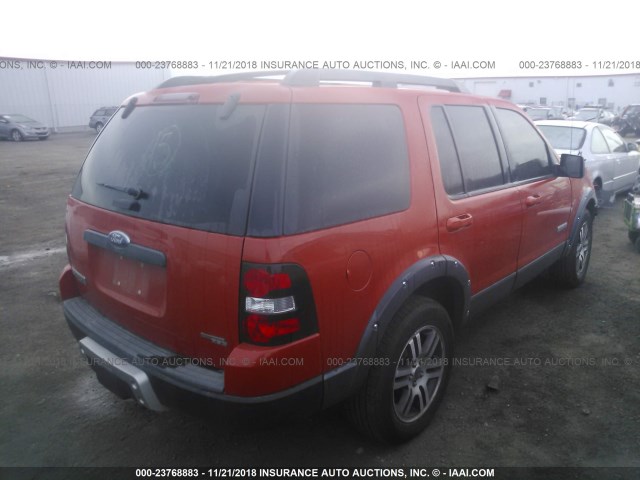 1FMEU73E27UA74366 - 2007 FORD EXPLORER XLT ORANGE photo 4