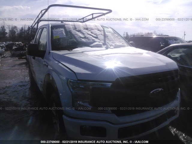 1FTEX1CP4JFA89795 - 2018 FORD F150 SUPER CAB WHITE photo 1