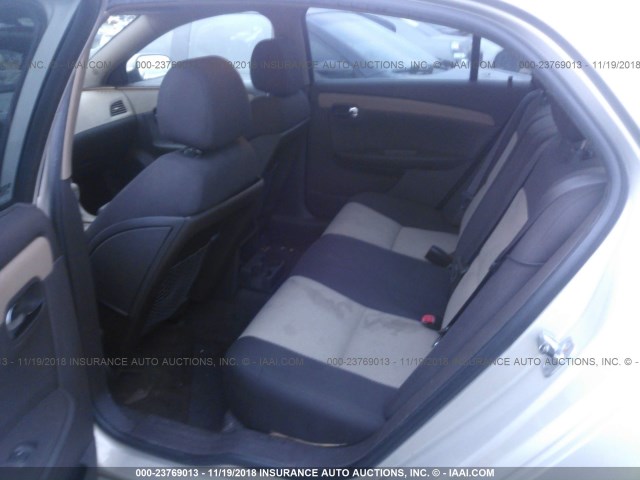 1G1ZH57B89F255356 - 2009 CHEVROLET MALIBU 1LT GOLD photo 8