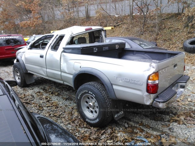 5TEWN72N44Z427877 - 2004 TOYOTA TACOMA XTRACAB SILVER photo 3