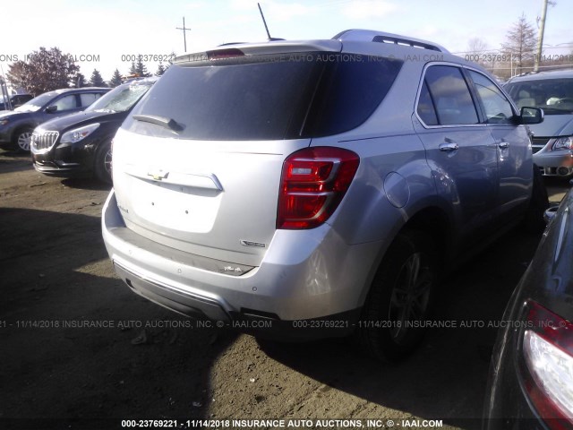 2GNALDEK7H1597216 - 2017 CHEVROLET EQUINOX PREMIER SILVER photo 4