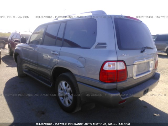 JTJHT00W233528668 - 2003 LEXUS LX 470 SILVER photo 3