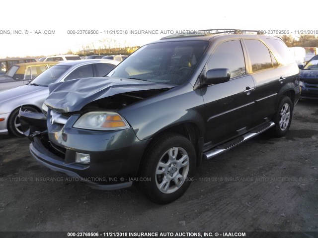 2HNYD18946H527313 - 2006 ACURA MDX TOURING GRAY photo 2