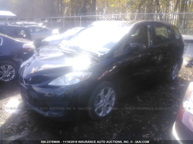 JM1CR2WL8A0370257 - 2010 MAZDA 5 BLACK photo 2