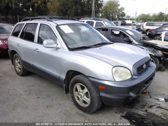 KM8SC13E14U785457 - 2004 HYUNDAI SANTA FE GLS/LX SILVER photo 1