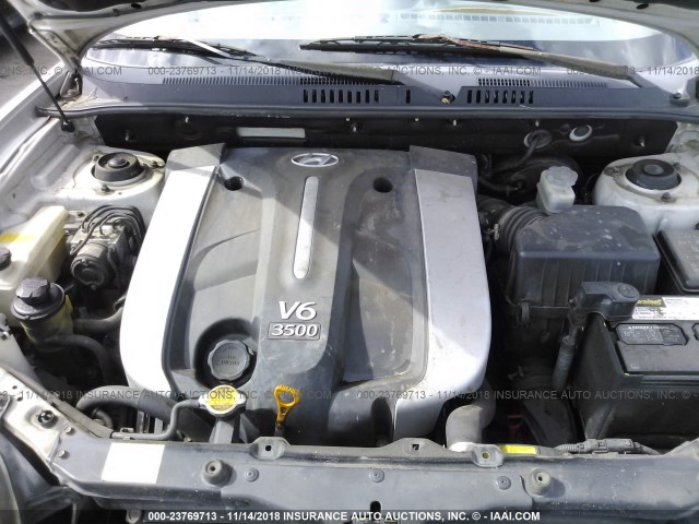 KM8SC13E14U785457 - 2004 HYUNDAI SANTA FE GLS/LX SILVER photo 10