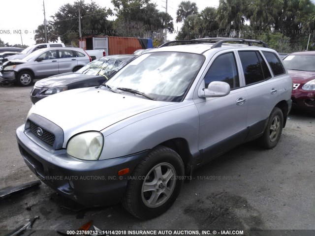 KM8SC13E14U785457 - 2004 HYUNDAI SANTA FE GLS/LX SILVER photo 2