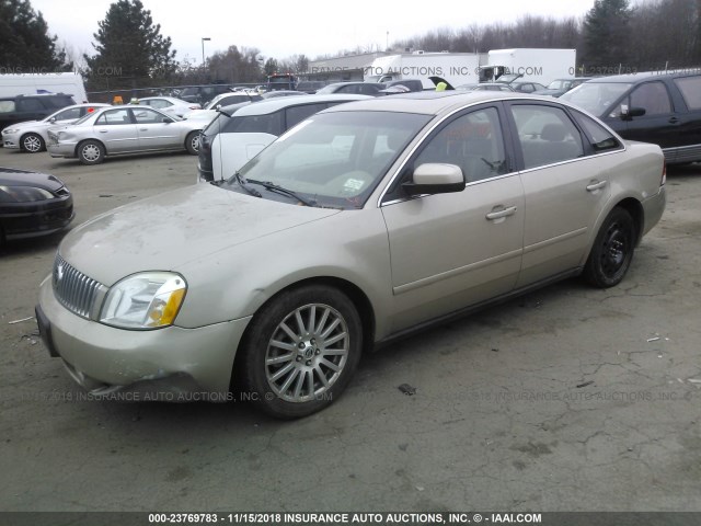 1MEFM42125G623354 - 2005 MERCURY MONTEGO PREMIER TAN photo 2