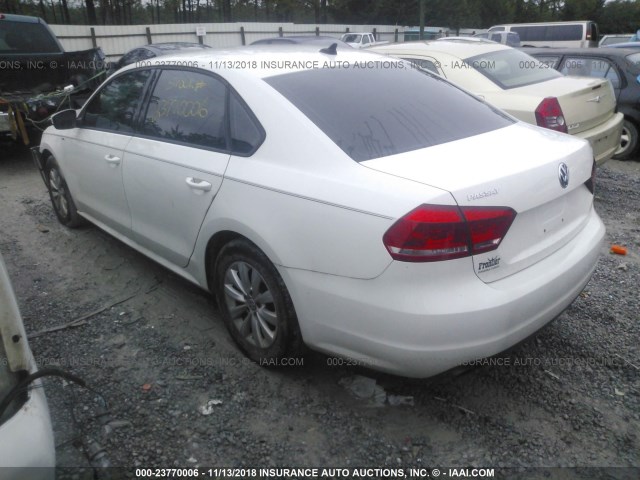 1VWAS7A31FC055433 - 2015 VOLKSWAGEN PASSAT S WHITE photo 3