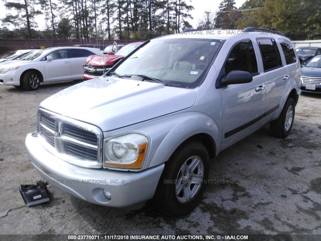 1D4HD48N96F106339 - 2006 DODGE DURANGO SLT SILVER photo 2