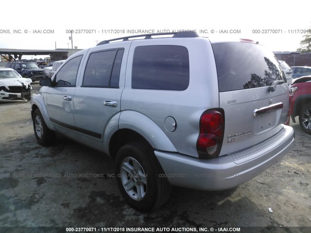 1D4HD48N96F106339 - 2006 DODGE DURANGO SLT SILVER photo 3