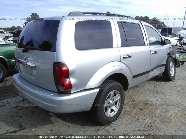 1D4HD48N96F106339 - 2006 DODGE DURANGO SLT SILVER photo 4