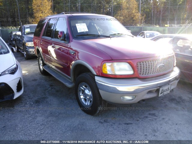 1FMPU18L2YLC08720 - 2000 FORD EXPEDITION EDDIE BAUER RED photo 1