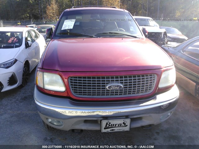 1FMPU18L2YLC08720 - 2000 FORD EXPEDITION EDDIE BAUER RED photo 6